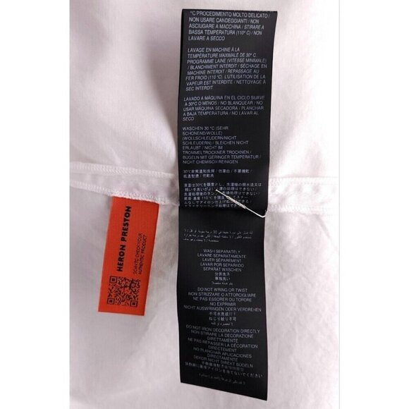 Heron Preston Cotton Twill Poplin Shirt M Mens White - Picture 15 of 16